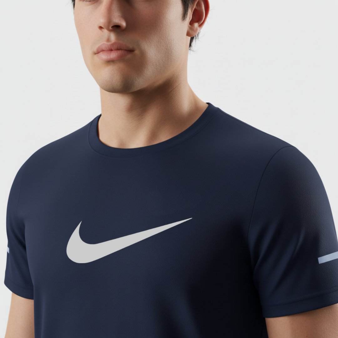 216 CAMISETA HOMBRE AZUL NAVY LOGO GRANDE NK