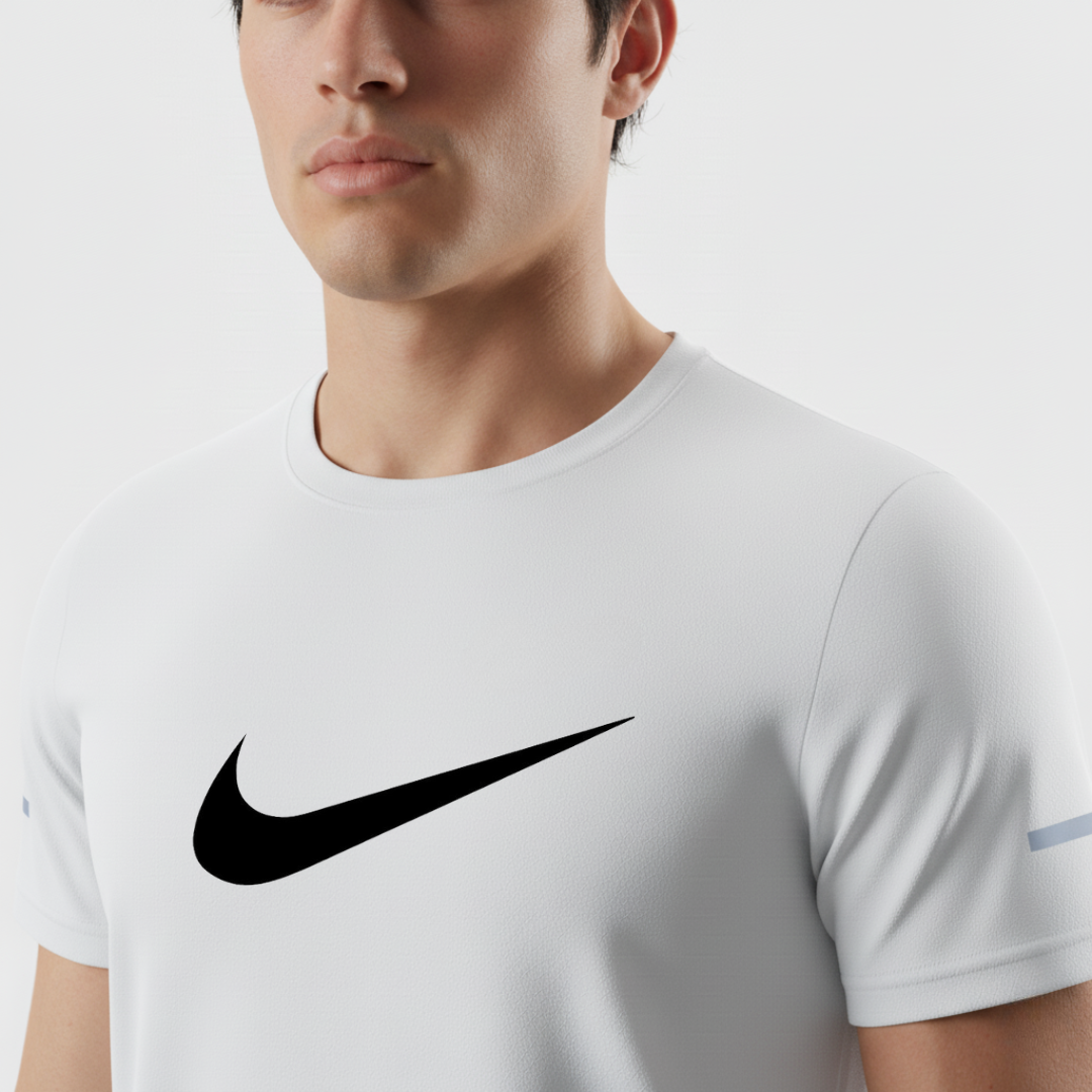 217 CAMISETA HOMBRE BLANCO LOGO GRANDE NK