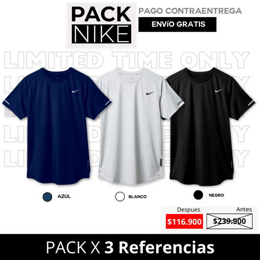 PACK X 3 Camisetas Deportivas + medias