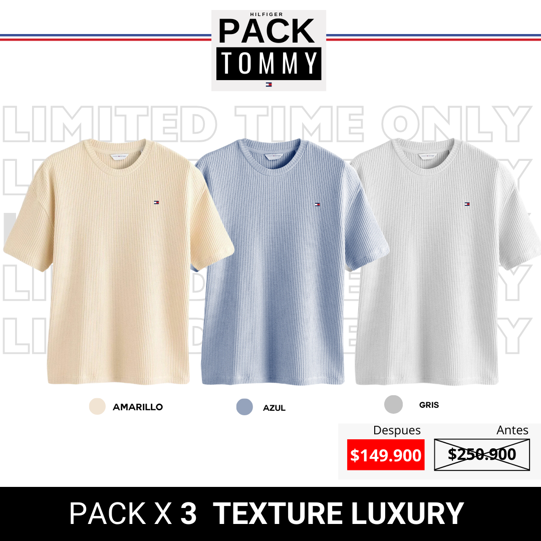 PACK X 3 Camisetas Texturizadas Luxury