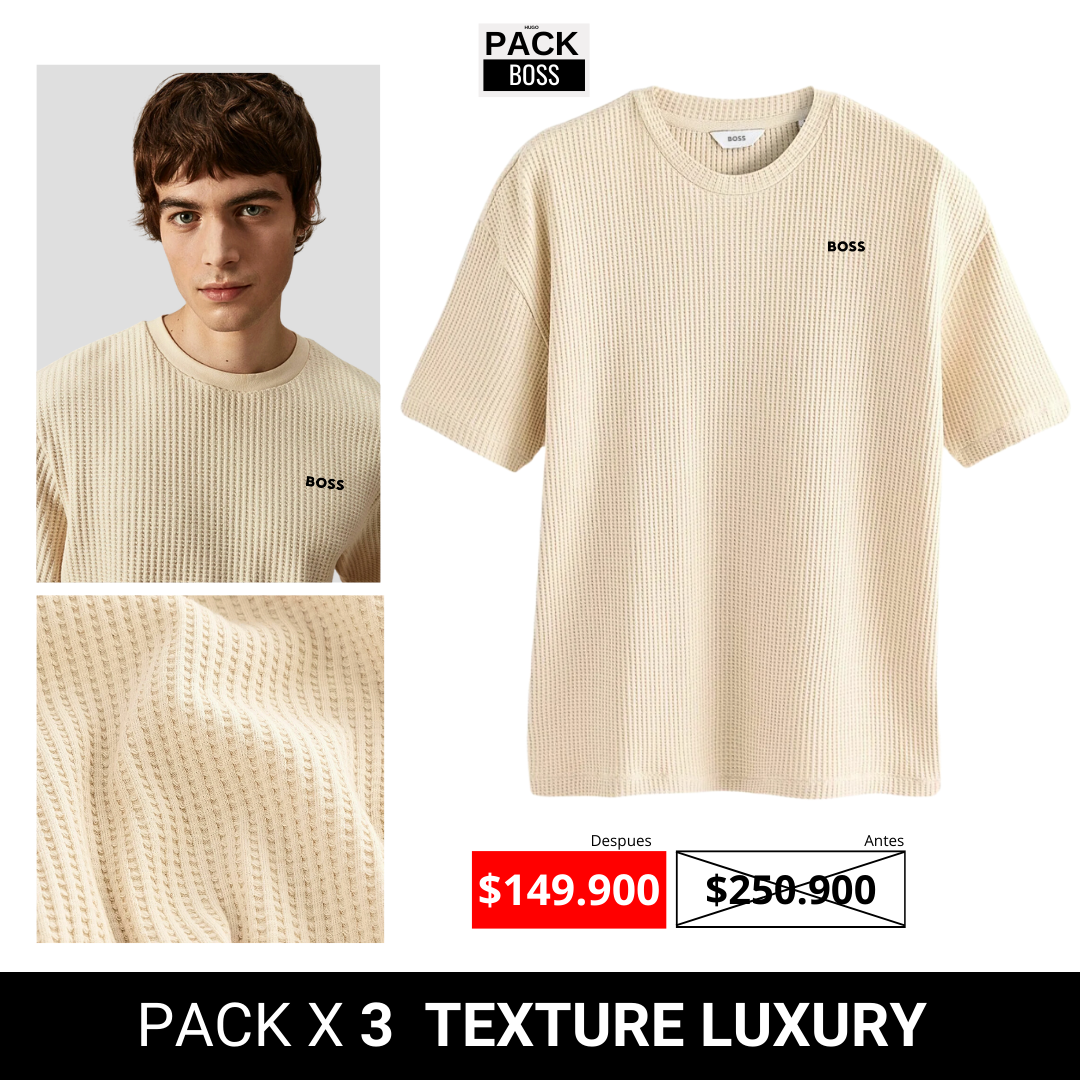 PACK X 3 Camisetas HB Texturizadas Luxury