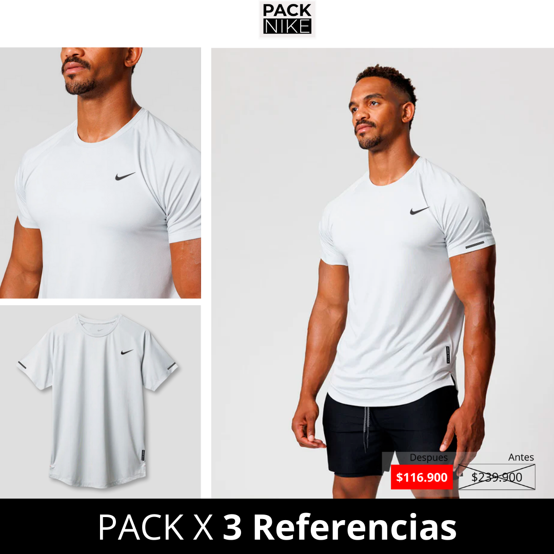 PACK X 3 Camisetas Deportivas + medias