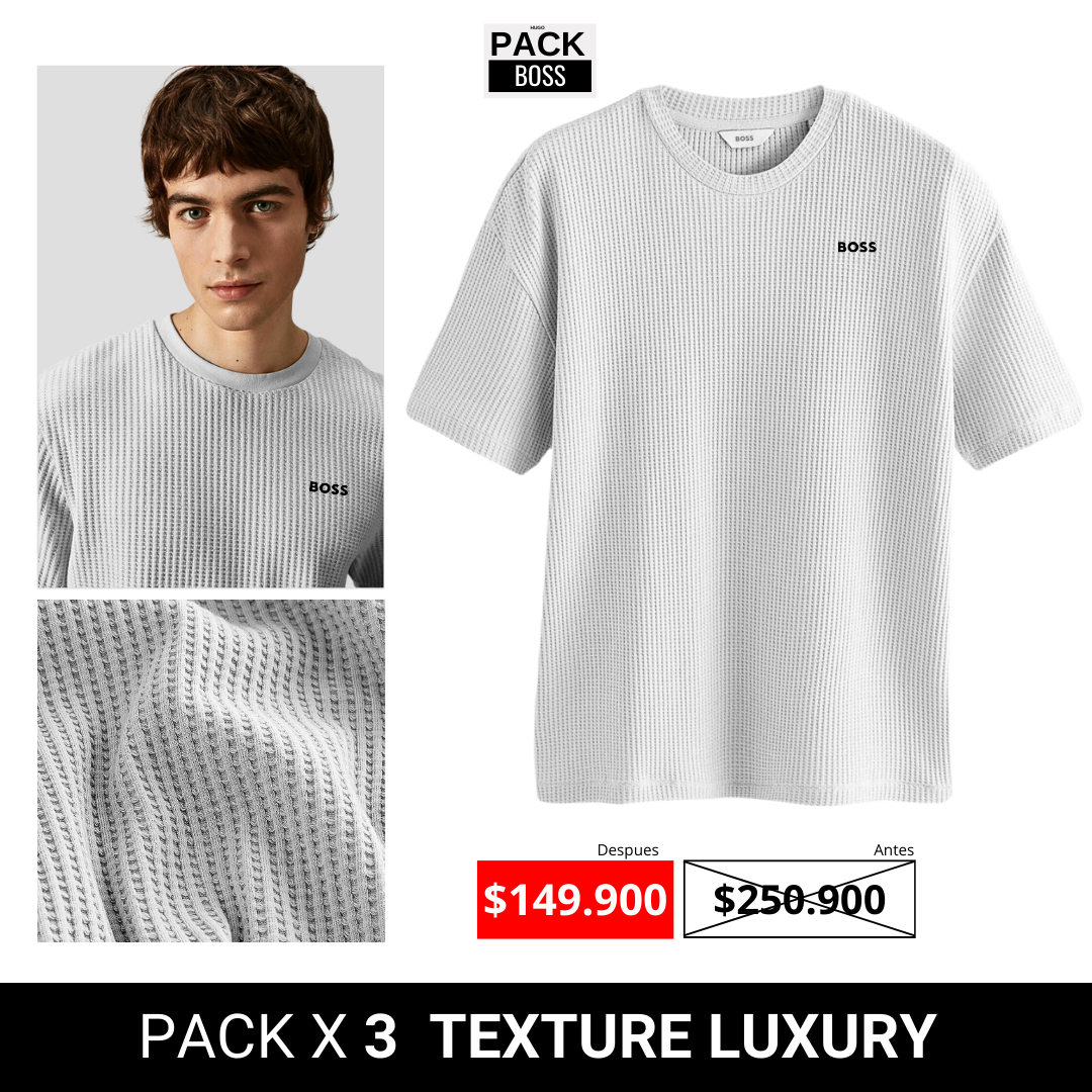 PACK X 3 Camisetas HB Texturizadas Luxury