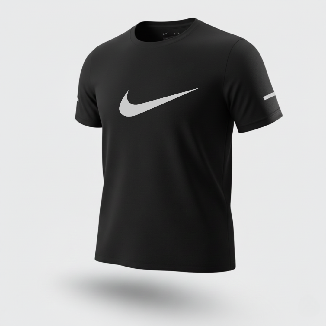 218 CAMISETA ESSENCIAL NEGRO LOGO GRANDE NK
