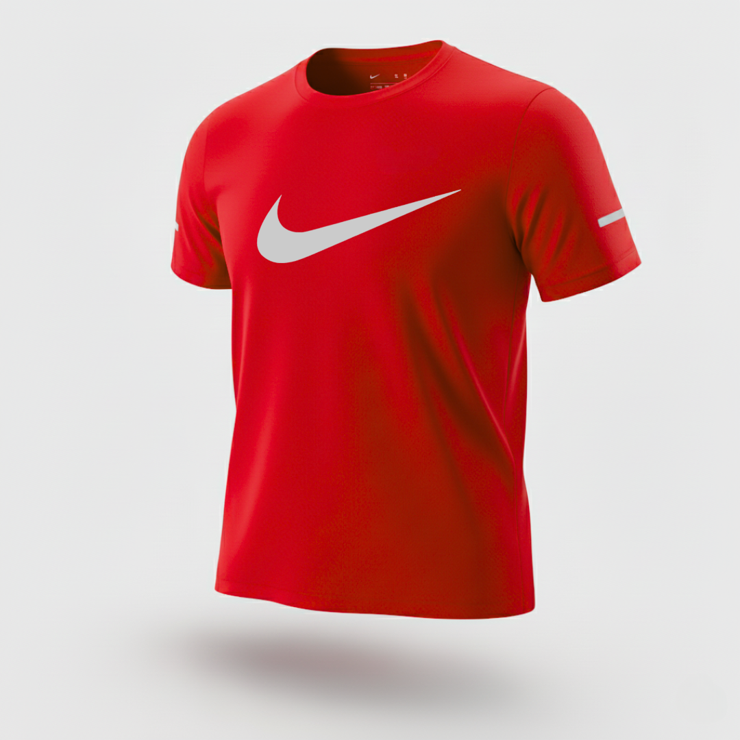 219 CAMISETA HOMBRE ROJO LOGO GRANDE NK