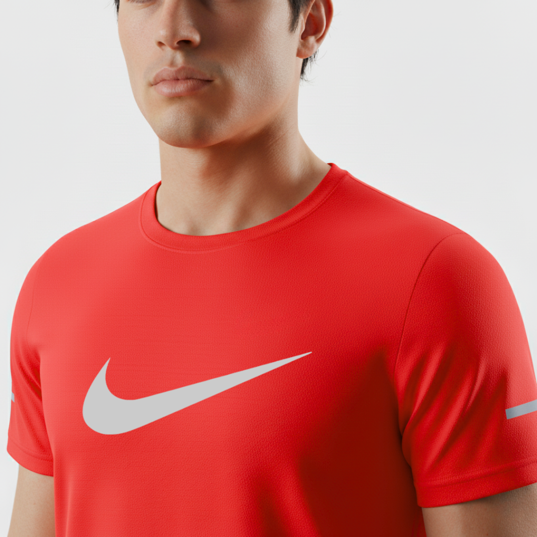 219 CAMISETA HOMBRE ROJO LOGO GRANDE NK