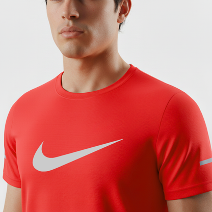 219 CAMISETA ESSENCIAL ROJO LOGO GRANDE NK
