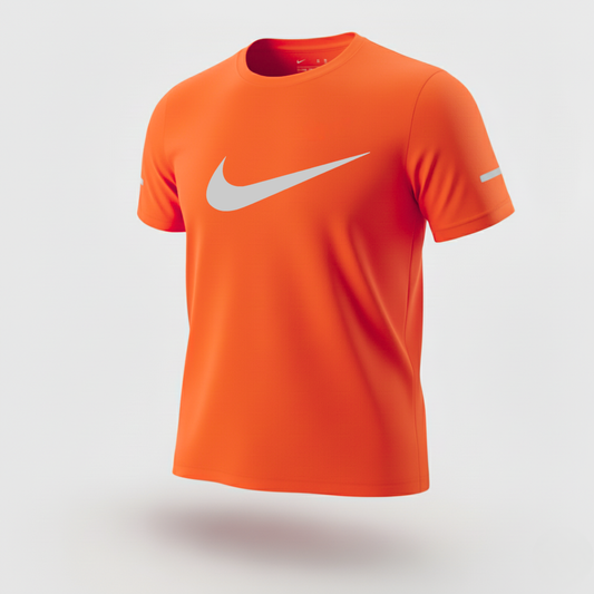 220 CAMISETA HOMBRE NARANJA LOGO GRANDE NK