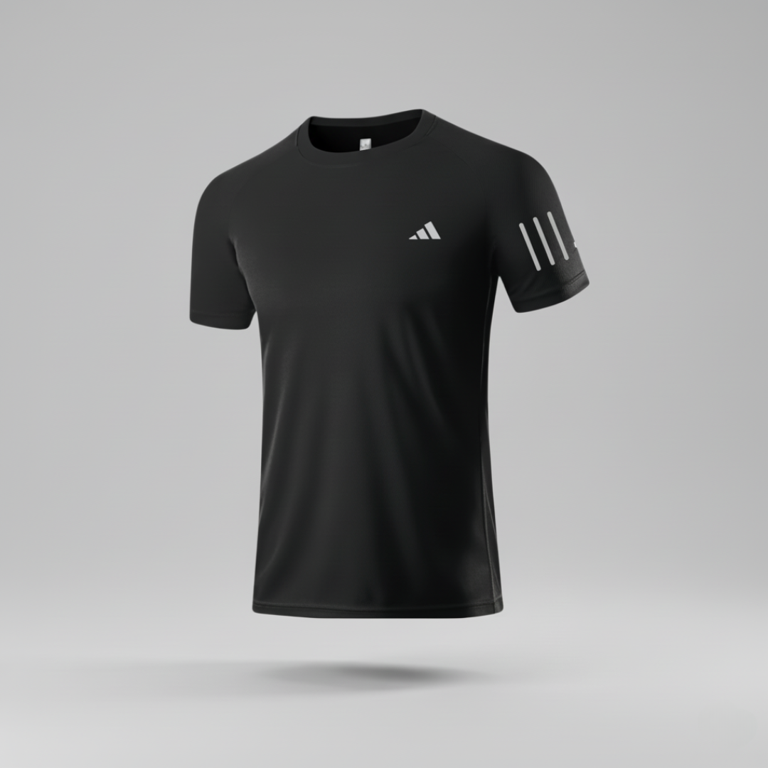 227 CAMISETA HOMBRE NEGRO TRES LINEAS ADD