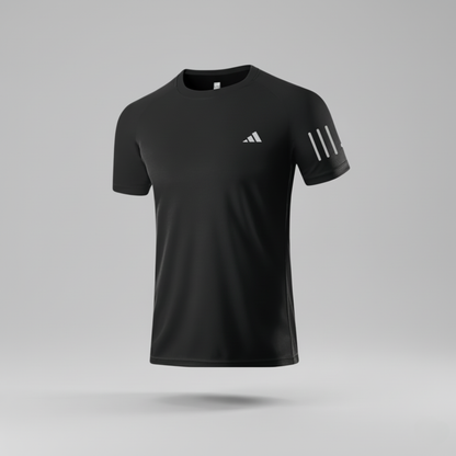 227 CAMISETA HOMBRE NEGRO TRES LINEAS ADD