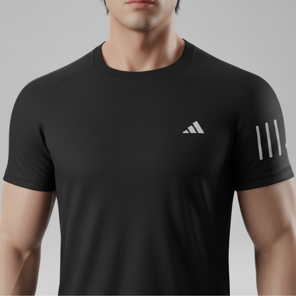 227 CAMISETA HOMBRE NEGRO TRES LINEAS ADD