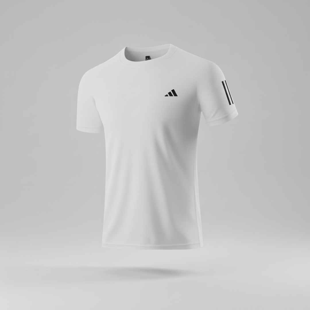 226 CAMISETA HOMBRE BLANCO TRES LINEAS ADD