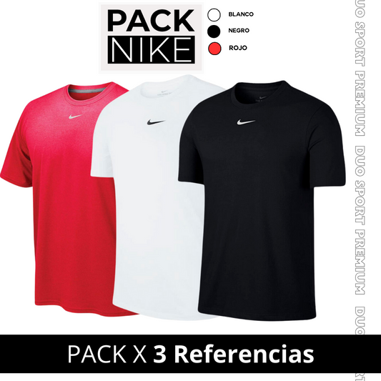 PACK X 3 Camisetas (Rojo, Blanco, Negro)